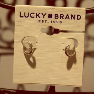 Small silver hoop earrings